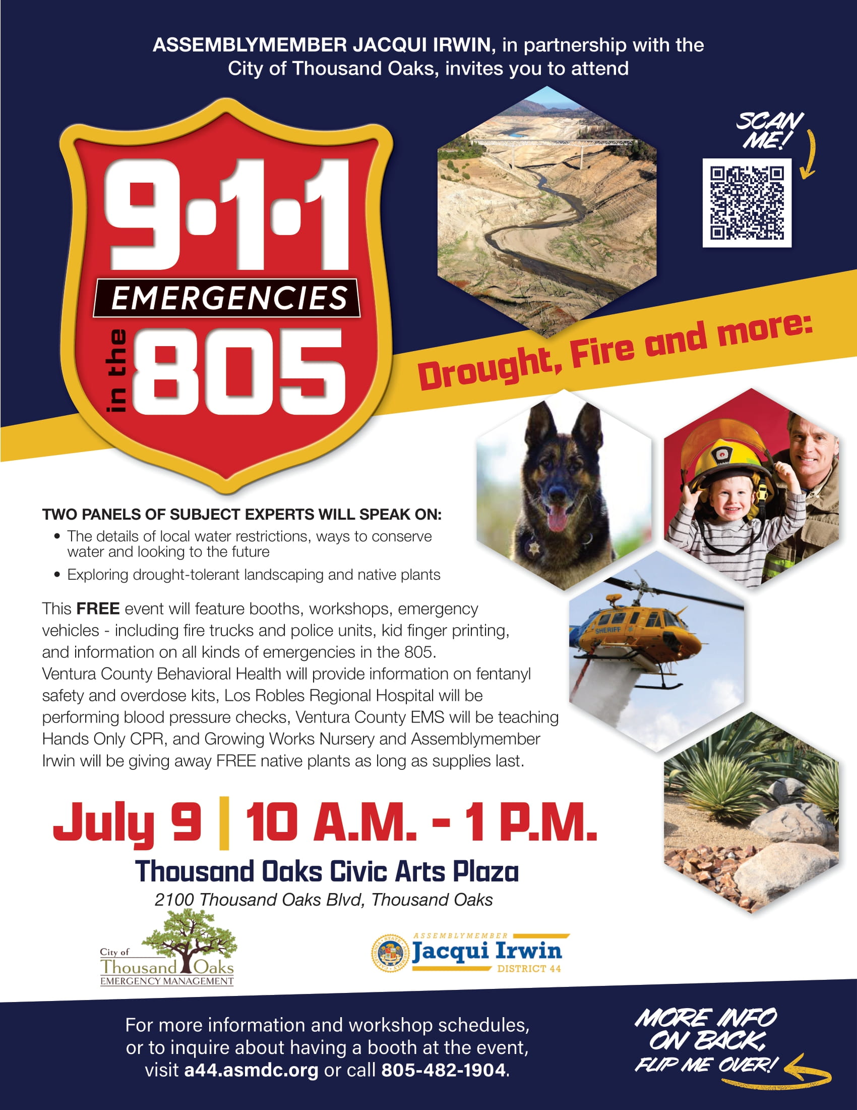 Assembly member Irwin and City of Thousand Oaks to host “911 Emergencies in the 805” Drought, Fire, and More